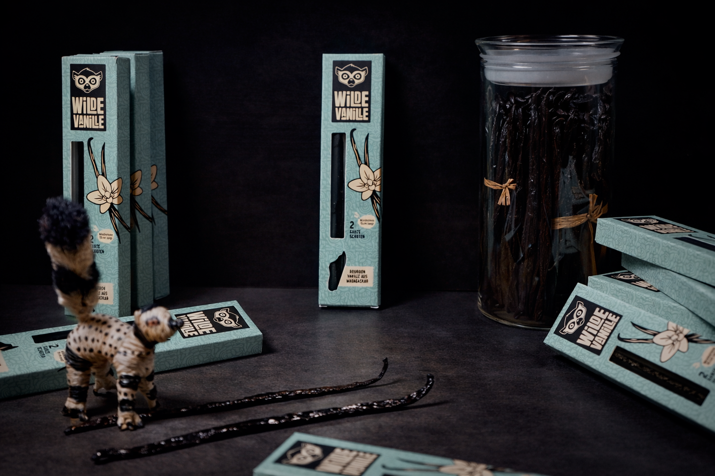 2 Bourbon-Vanilleschoten im praktischen Reagenzglas