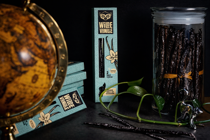 2 Bourbon-Vanilleschoten im praktischen Reagenzglas